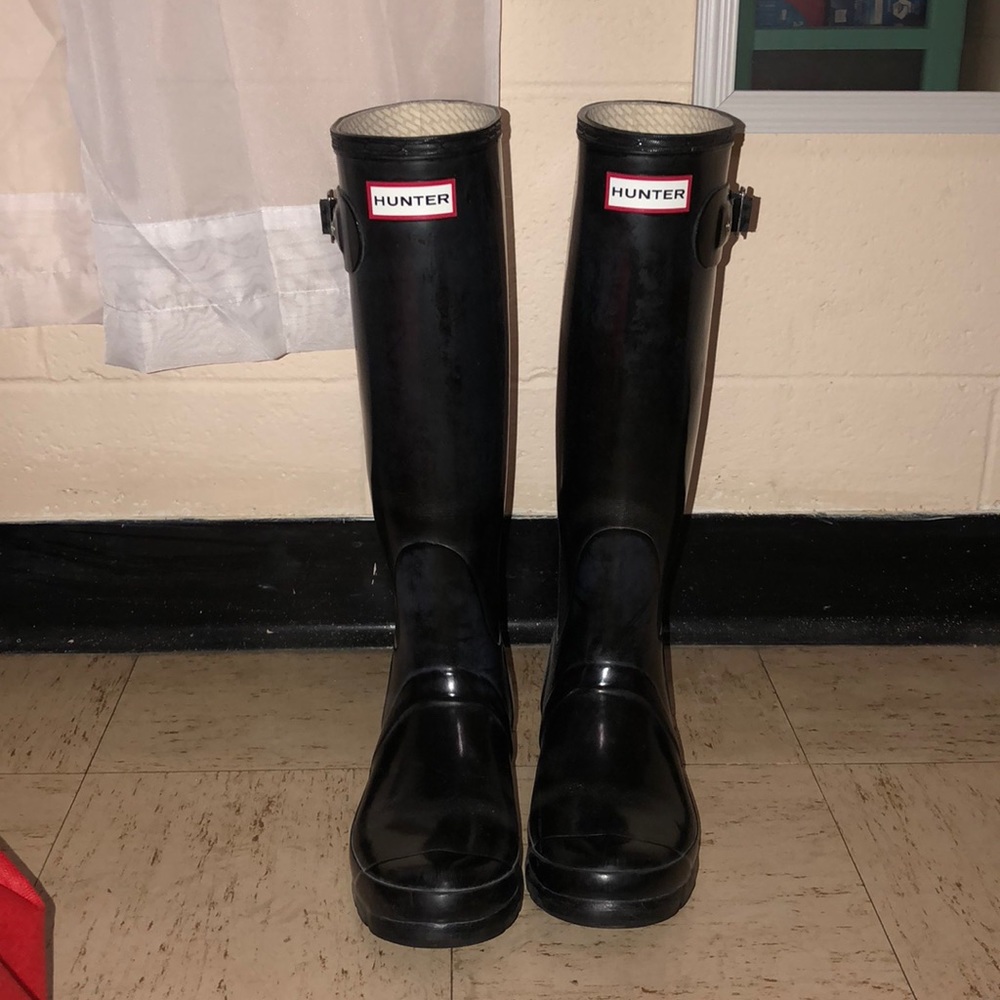 Black Tall Hunter boots